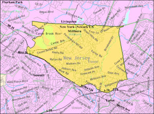 Map of Milburn New Jersey